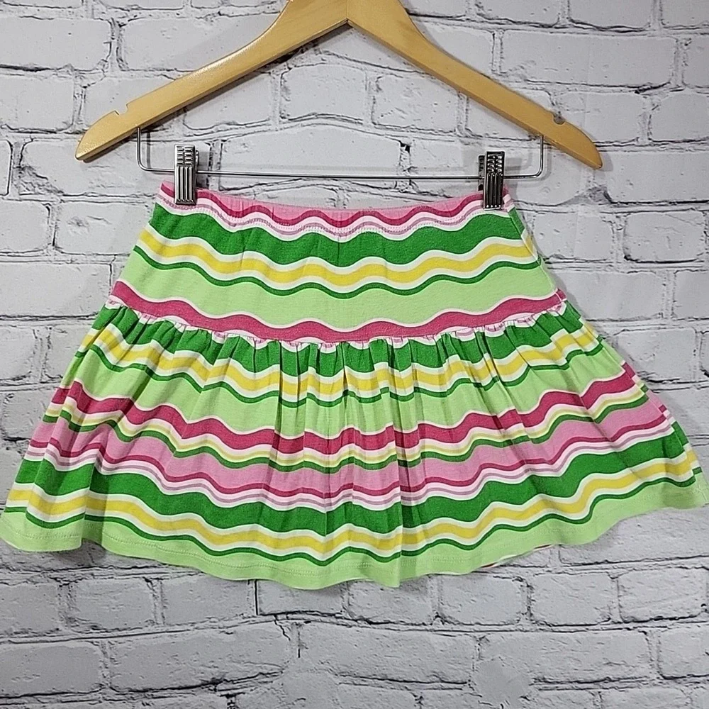 Gymboree Girls Skirt Tank Top Set Pink Green Striped 2 Piece Sz 9‎ Year Summer